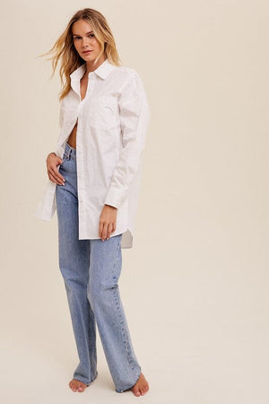 Oversized Trendy Button Down Shirt Listicle 