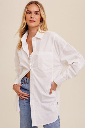 Oversized Trendy Button Down Shirt Listicle 