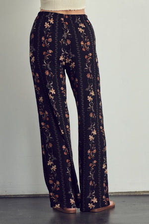 Palazzo pants in floral rayon gauze Miley + Molly 