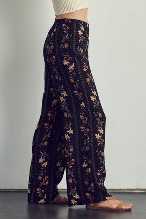 Palazzo pants in floral rayon gauze Miley + Molly 