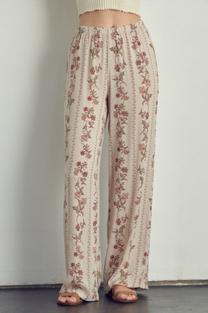 Palazzo pants in floral rayon gauze Miley + Molly 