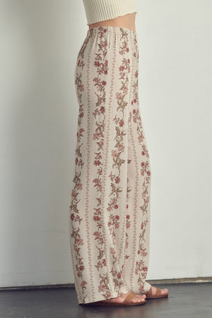 Palazzo pants in floral rayon gauze Miley + Molly 