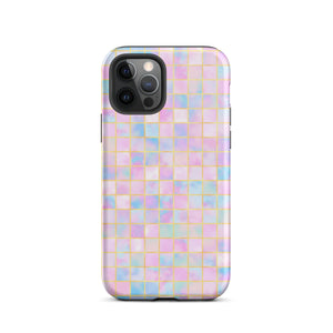Pastel Geometric iPhone Case - KBB Exclusive Knitted Belle Boutique iPhone 12 Pro 