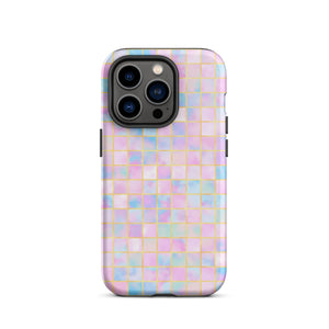 Pastel Geometric iPhone Case - KBB Exclusive Knitted Belle Boutique iPhone 14 Pro 