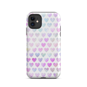 Pastel Hearts iPhone Case - KBB Exclusive Knitted Belle Boutique iPhone 11 