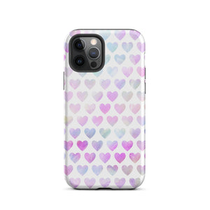 Pastel Hearts iPhone Case - KBB Exclusive Knitted Belle Boutique iPhone 12 Pro 