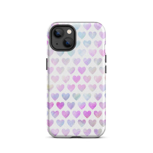 Pastel Hearts iPhone Case - KBB Exclusive Knitted Belle Boutique iPhone 13 