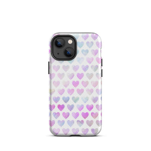 Pastel Hearts iPhone Case - KBB Exclusive Knitted Belle Boutique iPhone 13 mini 