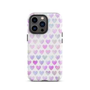 Pastel Hearts iPhone Case - KBB Exclusive Knitted Belle Boutique iPhone 13 Pro 