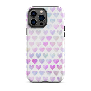 Pastel Hearts iPhone Case - KBB Exclusive Knitted Belle Boutique iPhone 13 Pro Max 