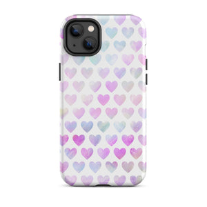 Pastel Hearts iPhone Case - KBB Exclusive Knitted Belle Boutique iPhone 14 Plus 