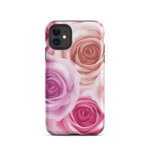 Pastel Roses iPhone Case - KBB Exclusive Knitted Belle Boutique iPhone 11 