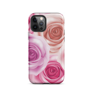 Pastel Roses iPhone Case - KBB Exclusive Knitted Belle Boutique iPhone 12 Pro 