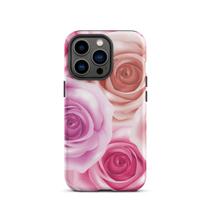 Pastel Roses iPhone Case - KBB Exclusive Knitted Belle Boutique iPhone 13 Pro 