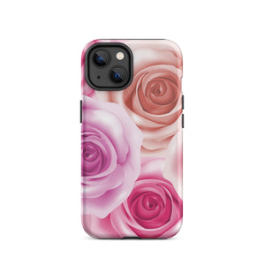 Pastel Roses iPhone Case - KBB Exclusive Knitted Belle Boutique iPhone 14 