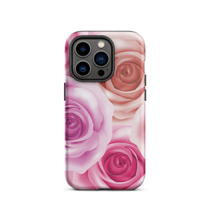 Pastel Roses iPhone Case - KBB Exclusive Knitted Belle Boutique iPhone 14 Pro 