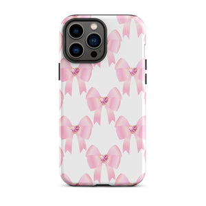Pink Bows iPhone Case - KBB Exclusive Knitted Belle Boutique iPhone 13 Pro Max 