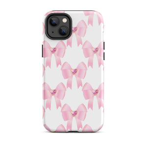 Pink Bows iPhone Case - KBB Exclusive Knitted Belle Boutique iPhone 14 Plus 