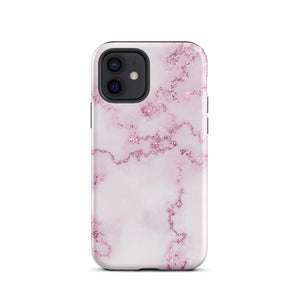 Pink Marble iPhone Case - KBB Exclusive Knitted Belle Boutique iPhone 12 