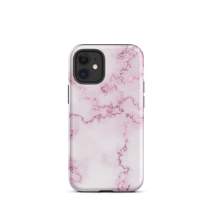 Pink Marble iPhone Case - KBB Exclusive Knitted Belle Boutique iPhone 12 mini 