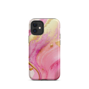 Pink Marble iPhone Case - KBB Exclusive Knitted Belle Boutique iPhone 12 mini 