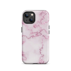 Pink Marble iPhone Case - KBB Exclusive Knitted Belle Boutique iPhone 13 