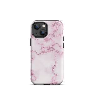 Pink Marble iPhone Case - KBB Exclusive Knitted Belle Boutique iPhone 13 mini 