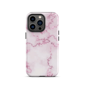 Pink Marble iPhone Case - KBB Exclusive Knitted Belle Boutique iPhone 13 Pro 