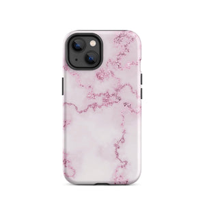 Pink Marble iPhone Case - KBB Exclusive Knitted Belle Boutique iPhone 14 