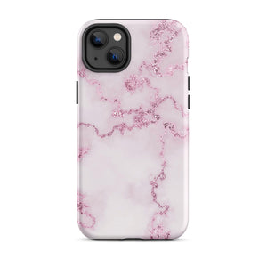 Pink Marble iPhone Case - KBB Exclusive Knitted Belle Boutique iPhone 14 Plus 