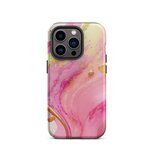 Pink Marble iPhone Case - KBB Exclusive Knitted Belle Boutique iPhone 14 Pro 