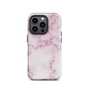 Pink Marble iPhone Case - KBB Exclusive Knitted Belle Boutique iPhone 14 Pro 