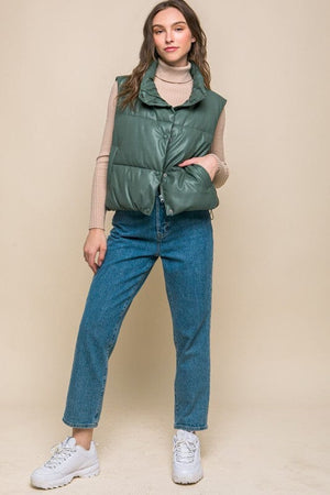 PU Padded Vest Love Tree 