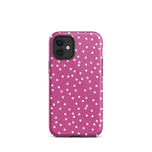 Purple Dots iPhone Case - KBB Exclusive Knitted Belle Boutique iPhone 12 mini 