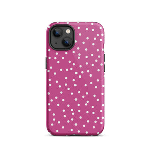 Purple Dots iPhone Case - KBB Exclusive Knitted Belle Boutique iPhone 13 