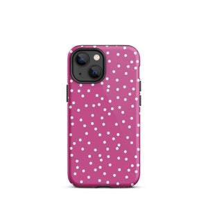 Purple Dots iPhone Case - KBB Exclusive Knitted Belle Boutique iPhone 13 mini 