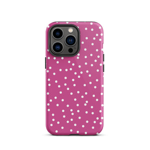 Purple Dots iPhone Case - KBB Exclusive Knitted Belle Boutique iPhone 13 Pro 