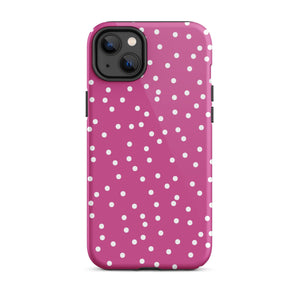 Purple Dots iPhone Case - KBB Exclusive Knitted Belle Boutique iPhone 14 Plus 