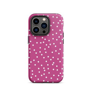 Purple Dots iPhone Case - KBB Exclusive Knitted Belle Boutique iPhone 14 Pro 