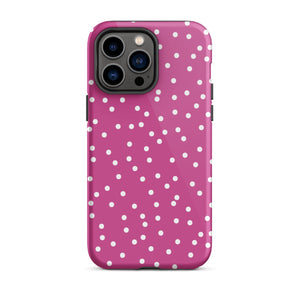 Purple Dots iPhone Case - KBB Exclusive Knitted Belle Boutique iPhone 14 Pro Max 