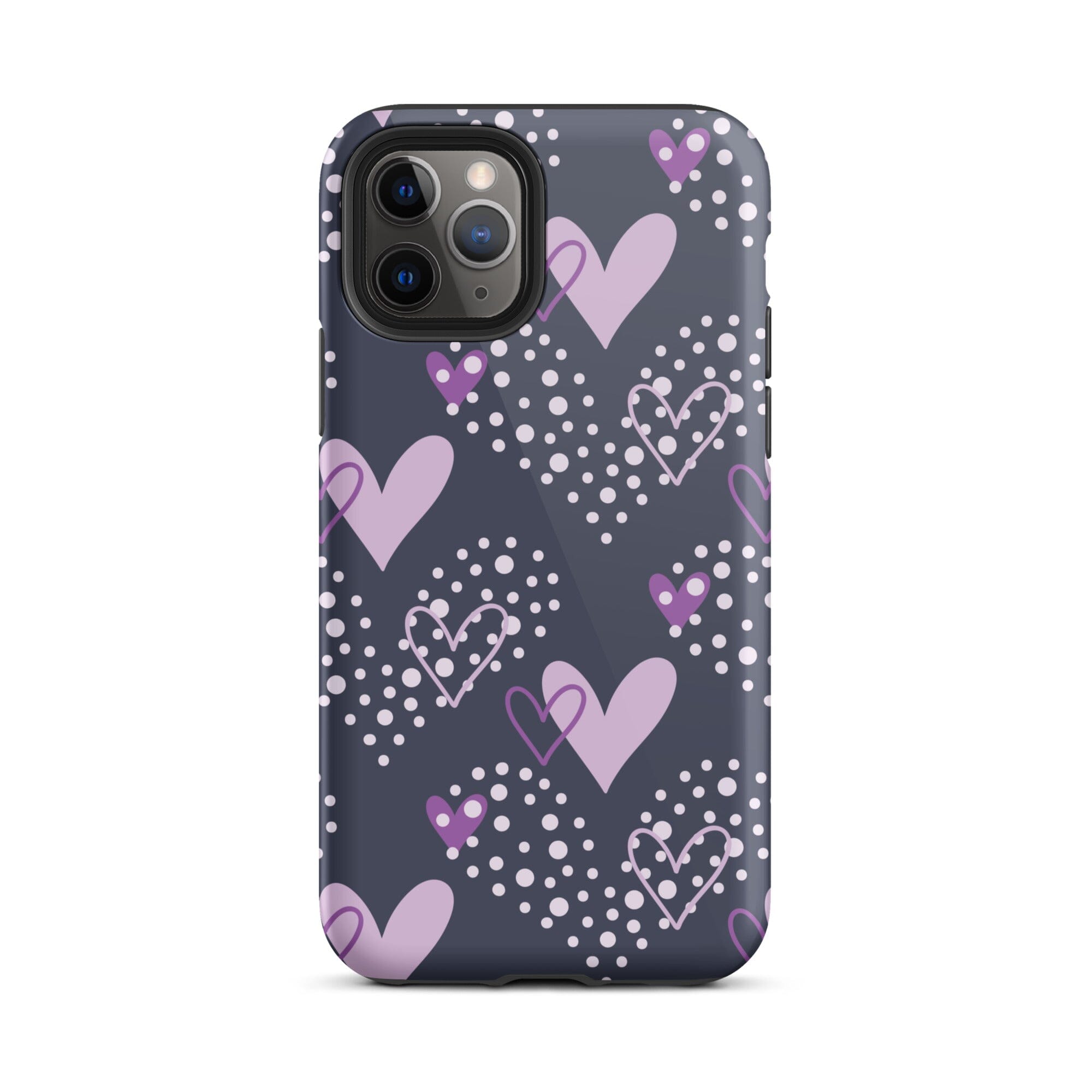 Purple Hearts iPhone Case - KBB Exclusive Knitted Belle Boutique iPhone 11 