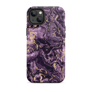Purple Marble iPhone Case - KBB Exclusive Knitted Belle Boutique iPhone 14 Plus 
