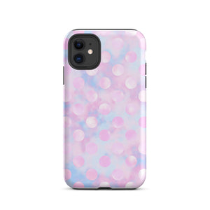 Purple Polka Dots iPhone Case - KBB Exclusive Knitted Belle Boutique iPhone 11 