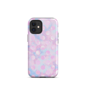 Purple Polka Dots iPhone Case - KBB Exclusive Knitted Belle Boutique iPhone 12 mini 