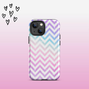 Rainbow Zigzag iPhone Case - KBB Exclusive Knitted Belle Boutique iPhone 13 mini 