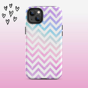 Rainbow Zigzag iPhone Case - KBB Exclusive Knitted Belle Boutique iPhone 14 Plus 