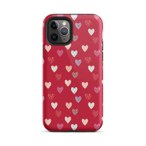 Red Sweethearts iPhone Case - KBB Exclusive Knitted Belle Boutique iPhone 11 Pro 