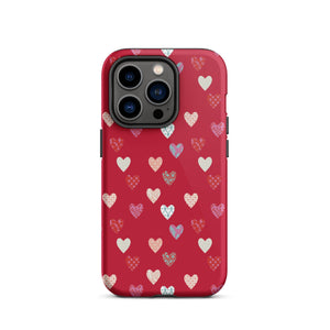 Red Sweethearts iPhone Case - KBB Exclusive Knitted Belle Boutique iPhone 14 Pro 