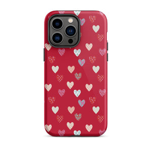 Red Sweethearts iPhone Case - KBB Exclusive Knitted Belle Boutique iPhone 14 Pro Max 