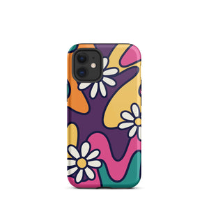 Retro Doodle Purple iPhone Case - KBB Exclusive Knitted Belle Boutique iPhone 12 mini 